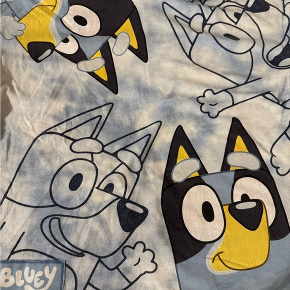 Bluey- Short Sleeve Tee with Hood, Size 6 - Picture 2 of 4